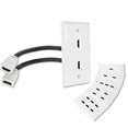 thumbnail image 2 of MXTECHNIC Single Port 4K HDMI Wall Plate Outlet Cover with 6 Inch Female to Female High Speed HDMI Pigtail Cable for Video Game Systems,TV Boxes(2-Port), 2 of 10