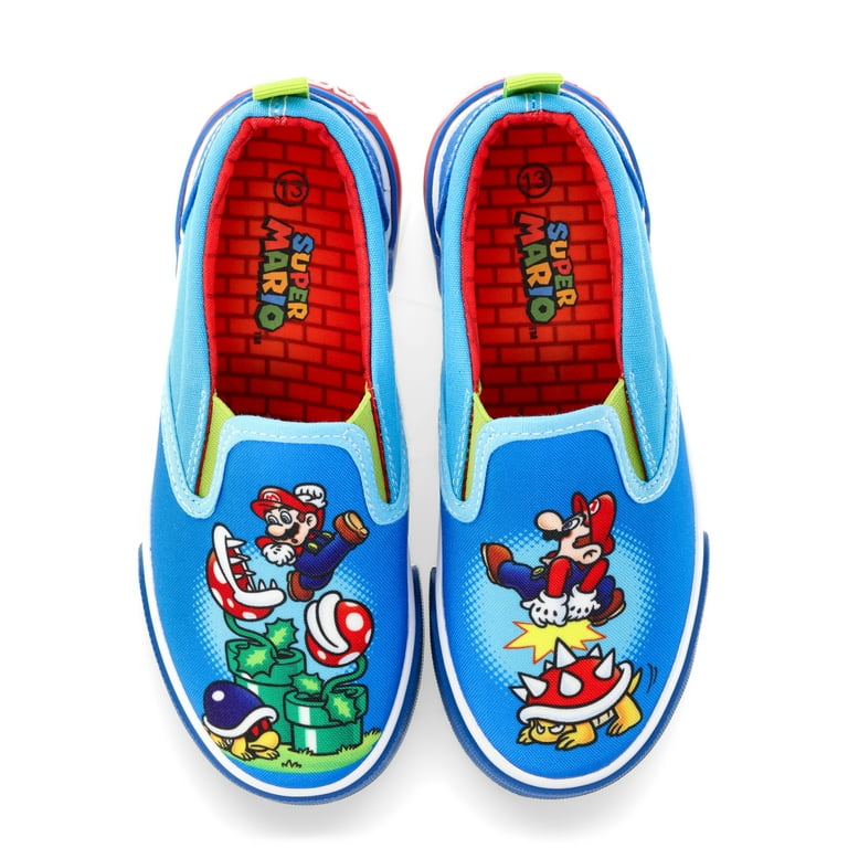 Ground Up Nintendo Super Mario Bros Boys Slip-On Canvas