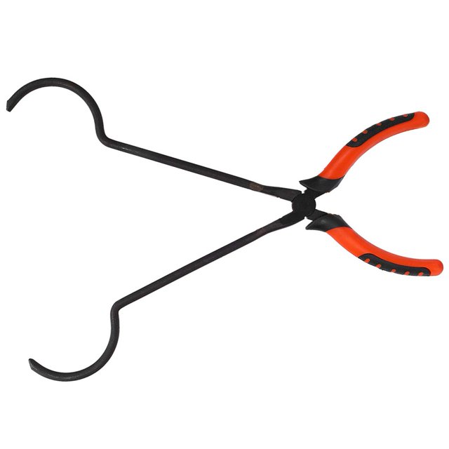 Pinza de Crisol, 15,4 Pulgadas, Alicados de Joyería de Metal Negro, Pinza de Crisol, Abrazadera Portátil para Horno de Fusión de Oro para Fundir Metalessos, Herramienta