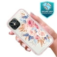 thumbnail image 3 of iPhone 12 Pro Case (6.1"), Rosebono Graphic Design Shockproof Impact Resistant Protective Full-Body Rugged Clear Hybrid Bumper Case for iPhone 12 Pro (Pink Flower), 3 of 5