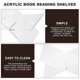 thumbnail image 3 of Desktop Easel Clear Display Easel Reading Holder Plexiglass Book Holder Picture Display Stand Clear Bookstand Acrylic Book Stand, 3 of 5