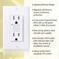 thumbnail image 2 of Faith 15A GFCI Outlets, Slim, Tamper-Resistant GFI Duplex Receptacles with LED Indicator, Self-Test Ground Fault Circuit Interrupter with Wall Plate, ETL Listed, White, 10 Pack, 2 of 6