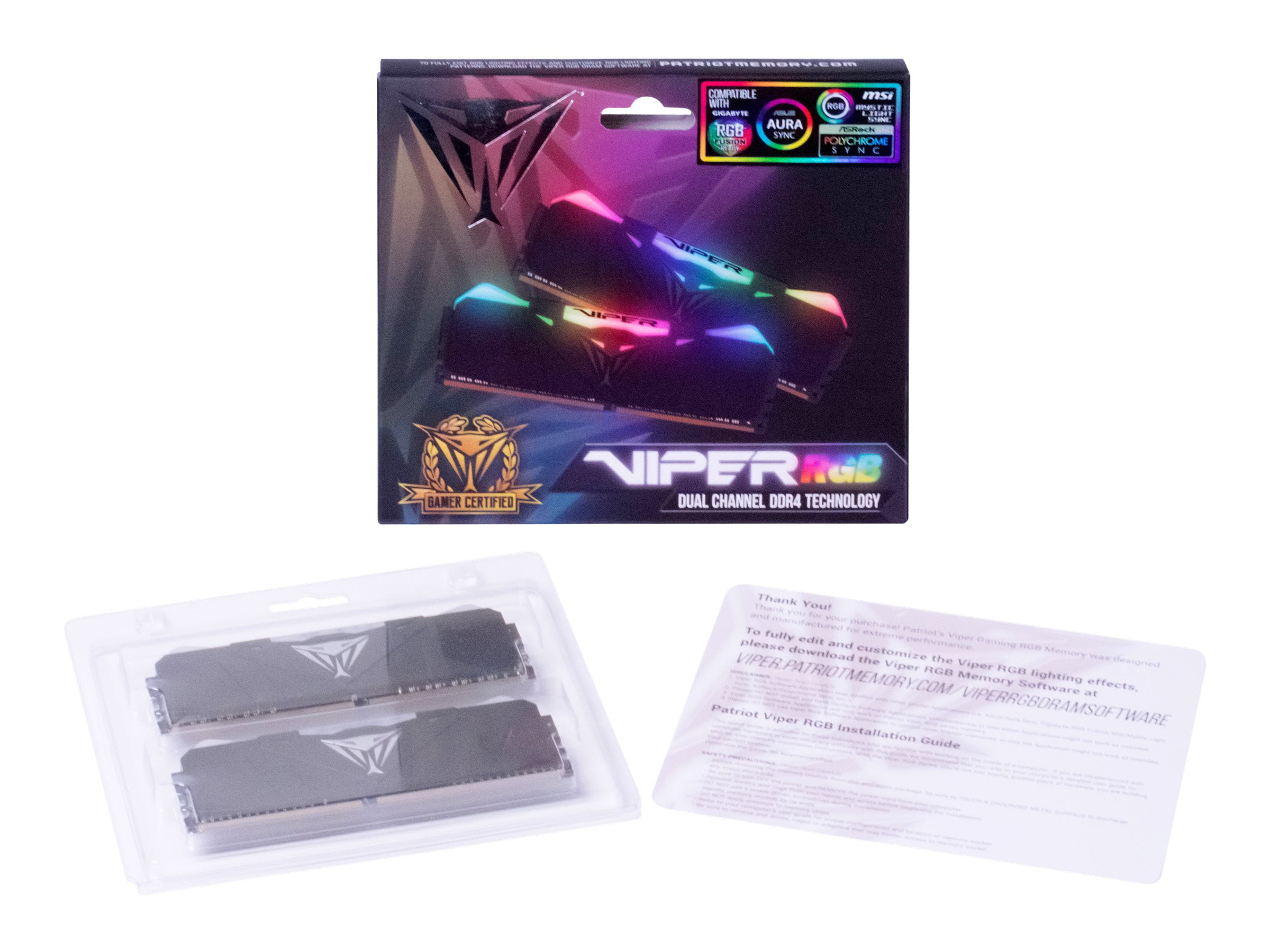 Patriot Memory Viper Steel RGB 64GB DDR4 SDRAM Gaming Memory Kit