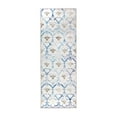 thumbnail image 3 of My Magic Carpet 2.5'x7' Machine Washable Kitchen Hallway Runner Rug - Leilani Damask Beige Blue, 3 of 5