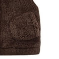 thumbnail image 5 of IVEYRTF Childrens Winter Fleece Lined Sleeveless Hooded Jacket Boys and Girls Solid Color Zipper Vests for Warmth Comfortable Lightweight Outerwear Indoor Casual Wear(Brown,5-6 Years), 5 of 5