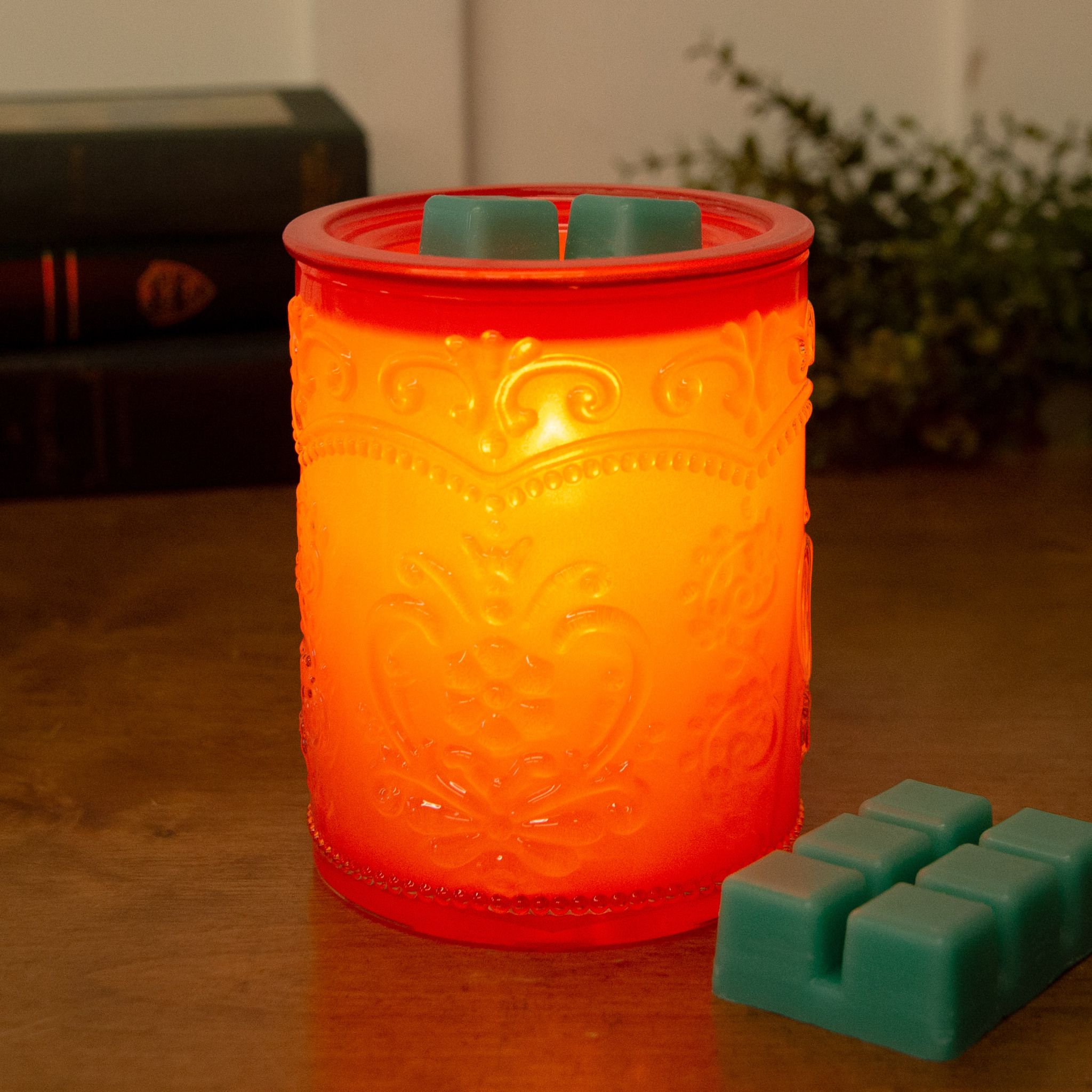 The Pioneer Woman Amelia Embossed Full Size Fragrance Warmer, Coral - image 3 of 4