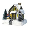 thumbnail image 2 of 1 Unids Vintage Resina Casa de Navidad led lámpara Cálida Luz Snow Vilge Casa Dollhouse Jardín Festival Invierno Adornos Escena de nieve b CUTICAT Casa de miniaturas de resina, 2 of 8