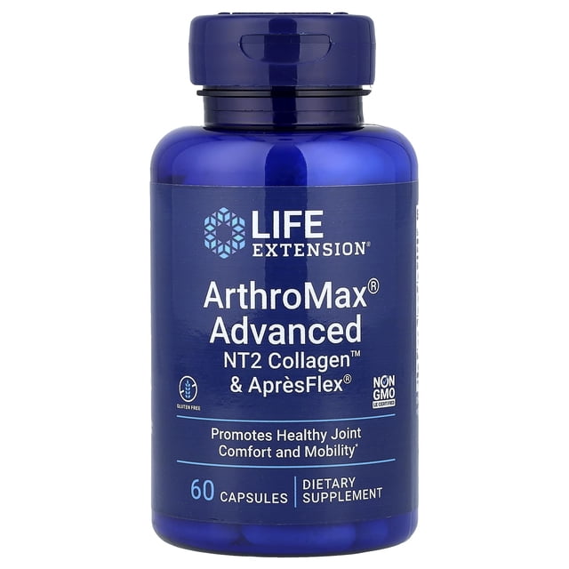 LIFE EXTENSION | ArthroMax Advanced NT2 collagen & AprestFlex | 60 cápsulas