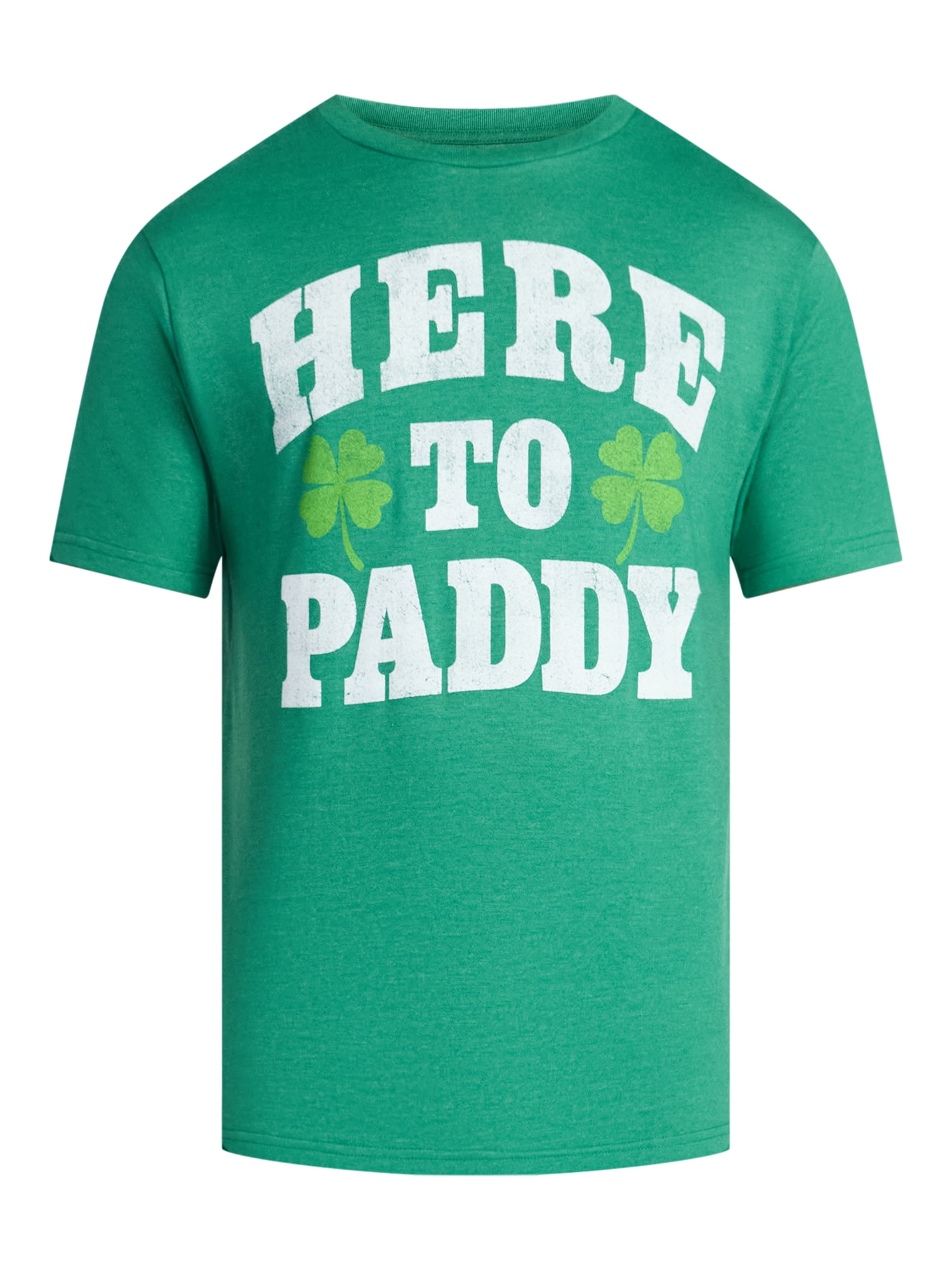 Saint Patrick's Day Men's Here to Paddy Clover Graphic Tee by Way to Celebrate, Sizes XS-5XL