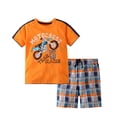 thumbnail image 1 of Odeerbi 2-8 Años Niños Trajes de Verano Plaid Algodón Manga Corta Camiseta Pantalones Cortos Conjunto de Dos Piezas Playa Loose, 1 of 8