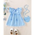 thumbnail image 2 of Vestido Kucnuzki 3T-4T, traje azul con tutú para verano, 2 of 5