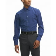 Men's Haggar® Slim-Fit Smart Wash™ Wrinkle Free Dress Shirt Color: Navy Floral Geo Size: 15.5-32/33