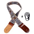 thumbnail image 2 of Nylon Ukulele Guitar Strap with Leather Ends Adjustable Length for Soprano Concert Tenor Baritone String Instruments, 2 of 7