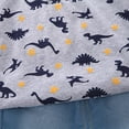 thumbnail image 4 of Toddler Baby Boy Clothes Shorts Set Dinosaur Print Shirt Short Sleeve Stand Collar Button Top Solid Shorts Summer Outfit, 4 of 4