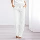 thumbnail image 2 of Pantalones rectos lisos de cintura alta para mujer - Pantalones casuales con cordón elástico - Pantalones largos con bolsillos, 2 of 7