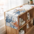 thumbnail image 6 of Table Runners 72 Inches Long Dress Scarves, Blue Coastal Farmhouse Kitchen/Dining Table Runner, Coffee Tablerunners, Summer Beach Starfish Weeping Eucalyptus 16x72 Inch, 6 of 9