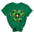 thumbnail image 5 of FRSASU T-Shirt de la Saint-Patrick pour Femmes, Imprimé Amusant, Grande Taille, Manches Courtes, Col Rond, Tendance, Vert, P(S), 5 of 5