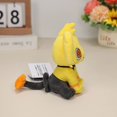 thumbnail image 2 of Juguete de peluche de monstruo de gatito, postura sentada heterocromática de 5 pulgadas, León eléctrico amarillo, pequeño gato León azul, muñeco de trapo bonito, 2 of 5