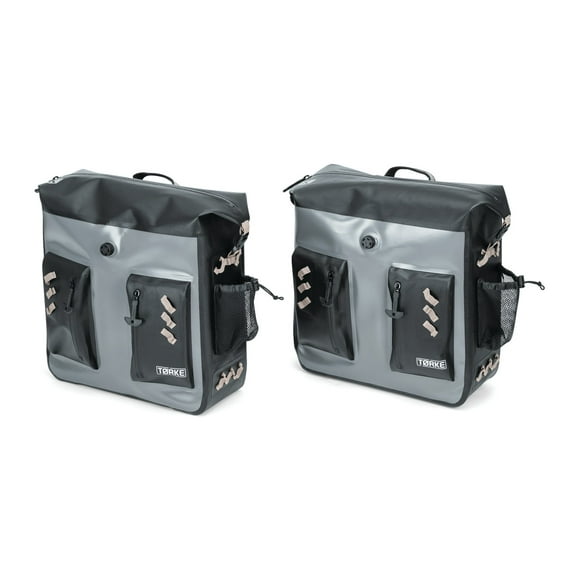 Kuryakyn 5174 Tørke 24L Dry Panniers: Portable Waterproof Throw-Over Saddlebags with Strap Kit