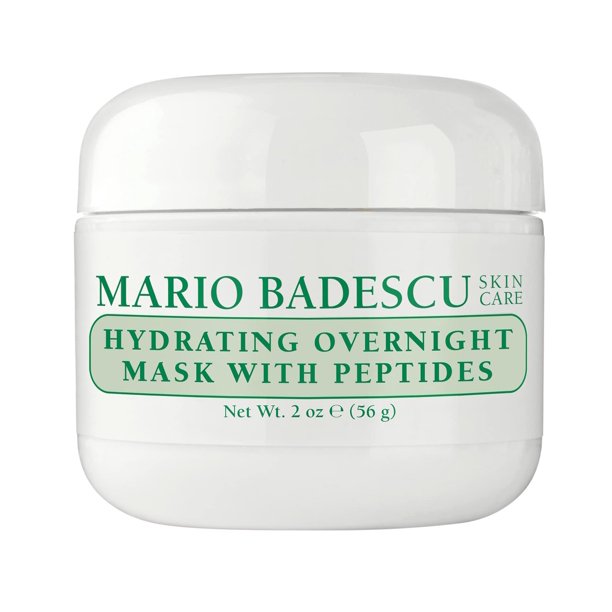 Mario Badescu mascarilla hidratante de noche con péptidos para todo tipo de piel | Mascarilla para dormir antienvejecimiento que hidrata | Formulado con Palmitoil Pentapéptido-4