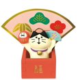 thumbnail image 1 of Tres Serie Fortune de Estilo Japonés Gato con Apertura Tigre de Transporte Dorado Resina de Escritorio de Dibujos Animados Lindos y Saludables para Dar Regalos a Amigos Aproximadamente 10 cm, 1 of 4