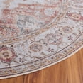 thumbnail image 5 of Safavieh Tucson Nazca Oriental Machine Washable Area Rug, Light Gray/Rust, 5' x 8' Oval, 5 of 14