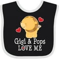 thumbnail image 3 of Inktastic Gigi and Pops Grandson Lion Boys Baby Bib, 3 of 4