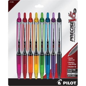 Pilot Precise V5RT Rolling Ball Pen, Extra Fine 0.5mm, 8 Count