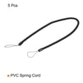 thumbnail image 3 of Unique Bargains 16' Plastic Retractable Spring Coil Strap Key Holder Stylus Cord, Black 5 Pack, 3 of 5