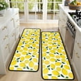 thumbnail image 4 of Kitchen Rugs Sets Of 2,Yellow Lemon Fruit Slices White Pattern Anti Fatigue Kitchen Mat Rugs Non Slip Washable,Decorative Kitchen Floor Mats for Kitchen,Sink,Laundry,17"x47"+17"x47", 4 of 5
