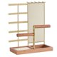 thumbnail image 1 of Gold Biaxial Jewelry Stand Removable Wood Base Ring Storage Box, 1 of 5