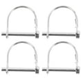 thumbnail image 1 of Shisuyan 4Pcs Iron Coupler Pin Round Wire Securing Stability Durability For Machinery Gardeners, 1 of 9