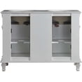 thumbnail image 3 of Silkroad Exclusive V0722WW48D 48 in. Carrara White Marble Top Double Sink Bathroom Vanity, 3 of 8
