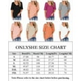 thumbnail image 5 of ONLYSHE Womens Summer V Neck T Shirts Short Sleeve Loose Fit Basic Tunic Tops Blouse, 5 of 5