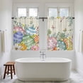 thumbnail image 4 of Easter Eggs Kitchen Curtains 45 Inch Length, Farmhouse Spring Botanicals Plants Butterfly Tiers Curtains for Bathroom Bedroom Cafe, Light Filtering Small Window Treatment Drapes 2 Panels 42"Wx45"L, 4 of 8