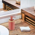 thumbnail image 6 of Elegant Terracotta Soap Dispenser - Polyresin and Bamboo Design, Refillable Liquid Pump, 6 of 6