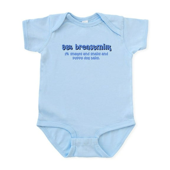 CafePress - 98% Breastmilk Infant Bodysuit - Baby Light Bodysuit, Size Newborn - 24 Months