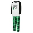 thumbnail image 3 of Family Matching Christmas Pajamas, Romper/Letter Print Long Sleeve Tops and Plaid Pants Loungewear Set, 3 of 10