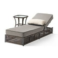 thumbnail image 3 of PARKWELL Outdoor Chaise Lounge Chair Set, Wicker Reclining Chair with Side Table,5-Position Backrest, 5" Thick Cushions and Lumbar Support for Patio or Poolside, Brown/Gray, 3 of 10