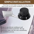 thumbnail image 5 of (2 Pack, Black RV Roof Vent Cover Kits with Putty Tape and Screws, Camper Vents Cap for Trailer RV Roof Vent Cover Replacement, Camper Plumbing Vents Caps Kit for 1" to 2-3/8" OD Pipe, 5 of 12