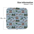 thumbnail image 2 of Honeii Camping Caravan print Leather Coaster Set of 4, ideal for safeguarding your furniture from drinks spills and effortless cleanup-Square, 2 of 6