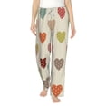 thumbnail image 2 of Lsque Heart Polka Dot Print Women's Pajama Pants, Lounge Pant - Comfortable Home Wear,Elastic Waistband, Stylish Design-Small, 2 of 9