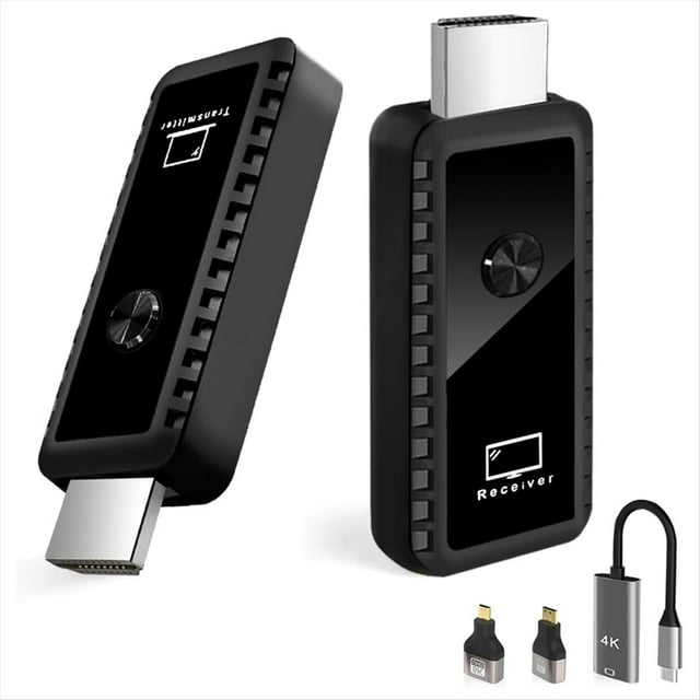 Transmisor y Receptor Inalámbrico Compatible con de 30 M, Decodificación 4K, Salida 1080P, 2,4 G/5 G, Plug & Play.