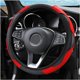 thumbnail image 2 of Funda para volante, microfibra de piel sintética elástica de fibra de carbono, protector de volante automático, 15 pulgadas, transpirable, antideslizante para mujeres y hombres, accesorios interiores, 2 of 4