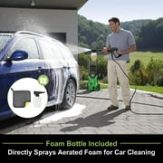 Firstness Electric Pressure Washer, Power Washer w/ 26 ft Hose, 4 Quick Connect Nozzles, High Pressure Cleaning Machine with Foam Cannon, Portable to Clean Patios, Cars, Fences, Driveways