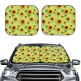 thumbnail image 2 of Fotbe Sunflower Leaves 2-Piece Car Windshield Sun Shade | Sun Blocker for Car Windshield | Foldable Automotive Interior Accessories for Sun Protection-Large, 2 of 7