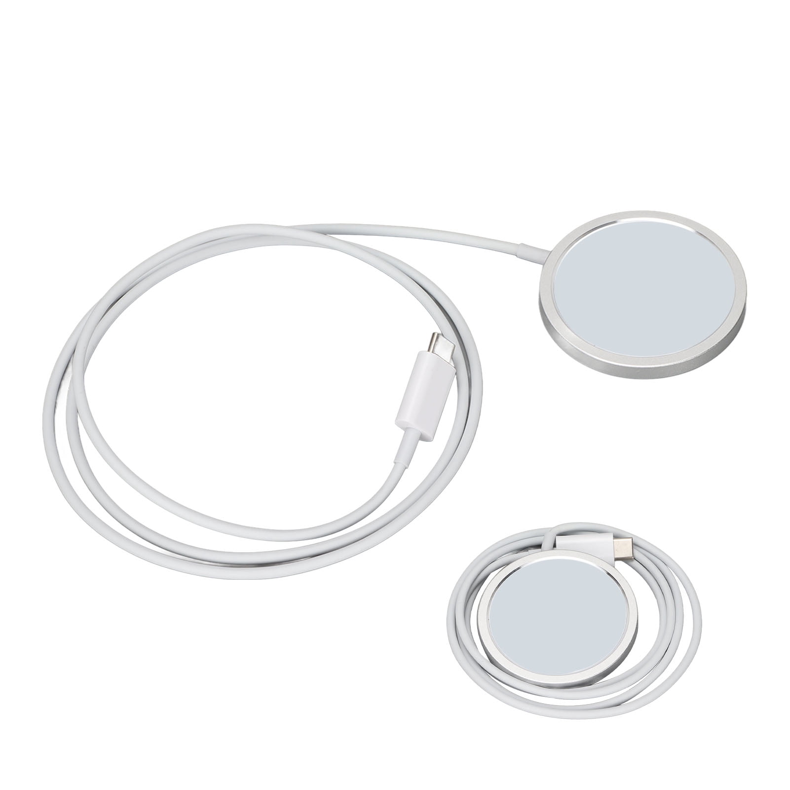 Magnetic Charger, Multiple Protections USB Magnetic Wireless Charger Overcharge Protections  for Office White