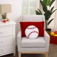 thumbnail image 3 of Little Love by NoJo Sport Décor Baseball Pillow, White and Red, Embroidery, Toddler, 1 Count, 3 of 5