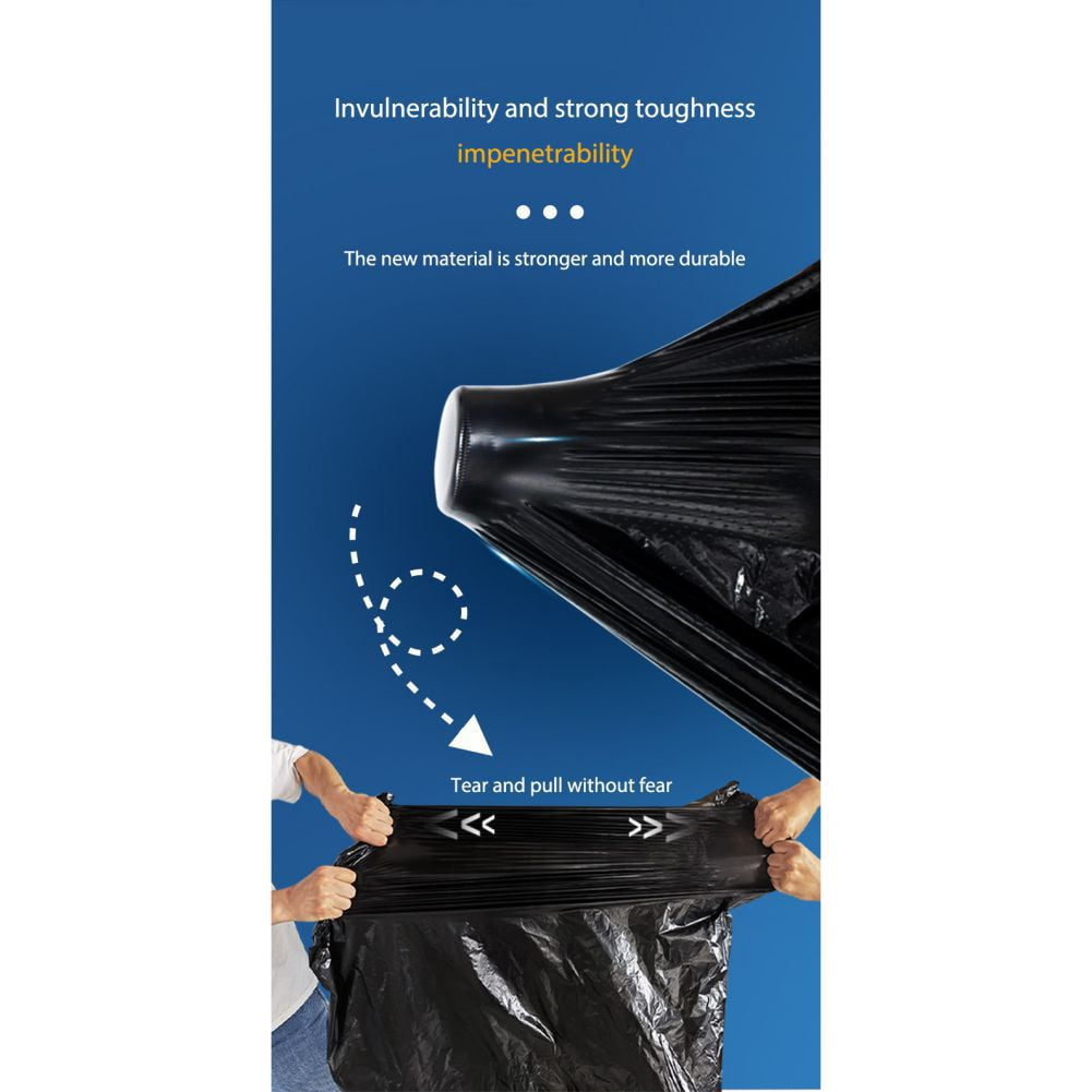 Gallon Large Trash Bags 50 Bags, Durable Black Garbage Bags for Office, Commercial, and Outdoor Use - Great for Recycling, Lawn, and Leaf Collection - 3 Sizes
