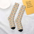 thumbnail image 4 of Daiia Sports Socks Falling Pumpkins On Car Printed Novelty Crew Socks for Men Women Knee High Socks Cotton Socks Soft & Breathable Support Unisex Socks, 4 of 9